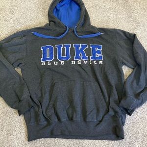 Duke University Hoodie Sweatshirt, Size M Medium, Gray and Blue